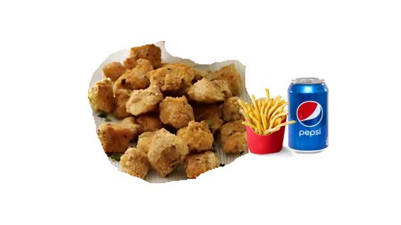 Large Chicken Poppers Meal