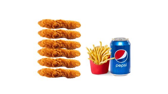 6 Pcs Chicken Strips Meal
