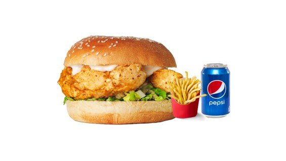 Chicken Strip Burger Meal