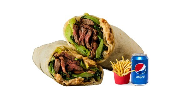 Chicken Spot Special Beef Wrap Meal