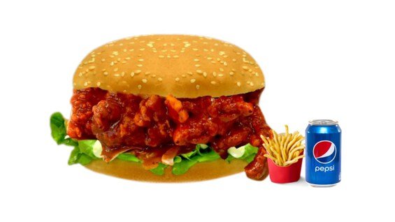 Chicken Spot Special Dipping Zinger Burger Meal