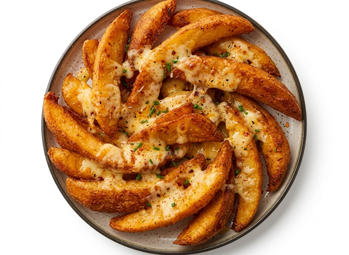 Cheesy Spicy Wedges 